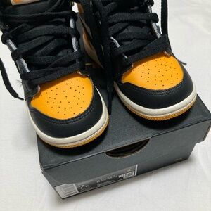 Nike Air Jordan Black and Orange Sneakers